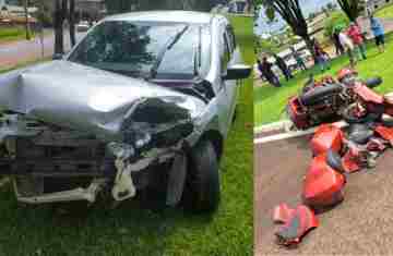 Ibema – Colisão no trevo de acesso deixa uma pessoa ferida